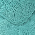 thumbnail image 4 of Quilt Set Twin/Twin XL Size Aqua - Oversized Bedspread - Soft Microfiber Lightweight Coverlet for All Season - 2 Piece Includes 1 Quilt and 1 Sham, Geometric Pattern, 4 of 7