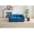 thumbnail image 3 of SoarFlash Canapé Sectionnel en Chenille de 77,95 Pouces, Causeuse Modulaire Confortable, Ensemble de Canapé Moderne 2 Places à Assise Profonde pour Salon, Bleu, 3 of 5
