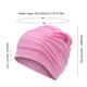 thumbnail image 3 of Gorro Baño para Mujer Gorros Plisados ​​Gorros Natación Largo () Rosa, 3 of 3