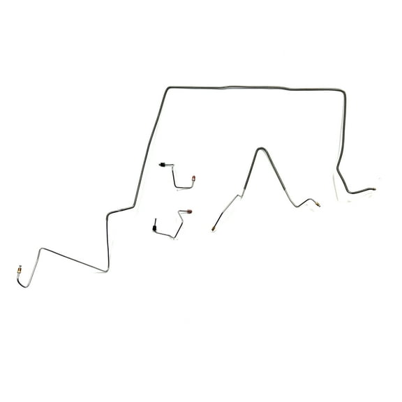 Front Brake Line Kit - Fits 87-95 Jeep Wrangler w/Non ABS - Stainless - The Stop Shop