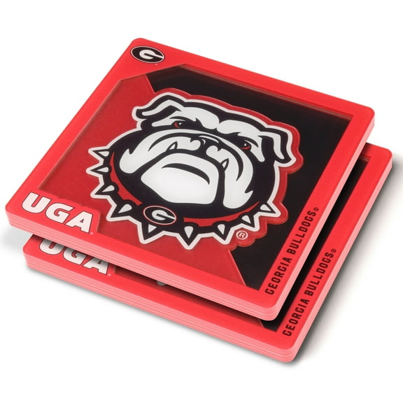 Georgia Bulldogs 3D Team Coaster 2-Pack