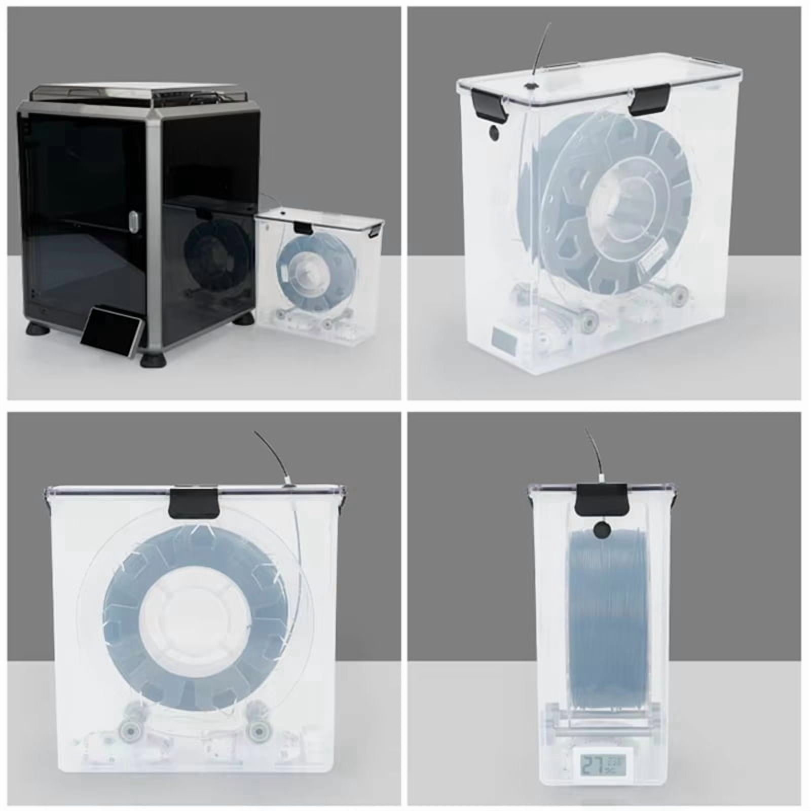 2Pcs 3D Printer Filament Dryer Box Airtight and Moisture- Real-Time Monitoring for 3D Printer PLA ABS Filaments