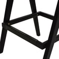 thumbnail image 3 of Of 3 Ebony Black Boucle Bar Stools, Woven Resin Webbing, Solid Birchwood Legs 3pcs Stools With Arms, Seat, Strong, 3 of 6