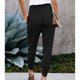 thumbnail image 4 of Pantalones de color puro, pantalones de cintura alta elástica con dobladillo dividido para mujer, pantalones casuales de cintura alta, diseño fácil de usar, 4 of 6