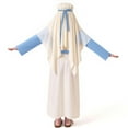 thumbnail image 5 of YMNXA Childrens Kids Boys Girls Outfits Long Sleeve Color Block Long Robe And Headscarf Stylish Soft Sets For Dress Up Party Wear,Light Blue,5-7 Years, 5 of 5