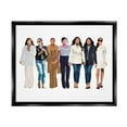 thumbnail image 2 of Stupell Industries Trendy Glam Women Walking Varied Fashion Outfits Graphic Art Luster Gray Floating Framed Canvas Print Wall Art, Design by Amelia Noyes, 2 of 5