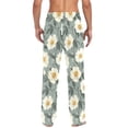 thumbnail image 4 of FORMRS Mens Pajama Pants with Pockets Cotton Sleepwear Lounge Bottoms Sizes S-2XL, Sage Green Flower Pattern, 4 of 7