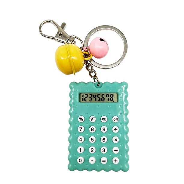 Methold LLavero de calculadora, llavero electrónico, colgante decorativo, decoración de llavero, bolso de mano con pilas, monedero, colgante Electrónica