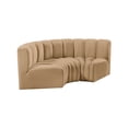 thumbnail image 6 of Meridian Furniture Arc Camel Velvet Modular Sectional, 6 of 9