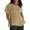 Khaki, variant on Giftesty Blouses for Women Dressy Casual Womens Solid Color Crewneck Loose Blouse Short Sleeve Casual Work Shirt Tunic Tops