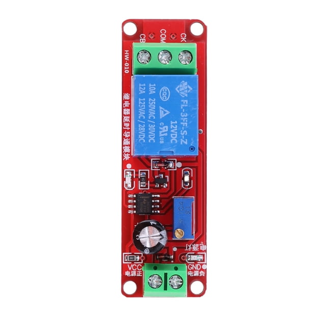 Módulo de relé de retardo NE555 Interruptor temporizador 0 10S Componentes electrónicos (12V)