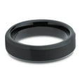 thumbnail image 6 of Charming Jewelers Tungsten Wedding Band Ring 6mm for Men Women Comfort Fit Black Beveled Edge Brushed Lifetime Guarantee Size 11, 6 of 6