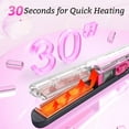 thumbnail image 5 of Cordless Flat Iron Hair Straightener-20 Million Anion Cordless Flat Iron Straightener with 1" Iron Ceramic Floating Plates,LCD Display,2 Hair Clips,Black,Pro Version, 5 of 8