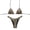 Brown #41, variant on Dresfit V Neck High Waisted Bikini Set - Padded Wireless Two Piece Swimsuit for Women Brown S