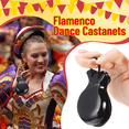 thumbnail image 5 of 1 Pair Spanish Castanets Flamenco Castanets with String Traditional Wood Hand Percussion Castanets(Black), 5 of 5