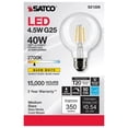 thumbnail image 6 of 4.5W G25 LED - Clear - Medium base - 90 CRI - 2700K - 120V - 6-Pack.Color:Clear,Case QTY:6, 6 of 7