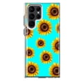 thumbnail image 1 of MUNDAZE Samsung Galaxy S23 Ultra Yellow Sunflowers Polkadot on Turquoise Teal Double Layer Phone Case Cover, 1 of 5