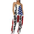 thumbnail image 1 of Robe pour Femmes Liquidation Tendances Combinaison Sans Manches Imprimée Épaules Dénudées Décontractée Patchwork Blanc m, 1 of 5