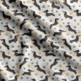 thumbnail image 1 of Soimoi Dog Print,Cotton Poplin, Sewing Fabric Sold by The Yard 42 Inch Wide,Sewing Craft Quilting/Quilt Making Fabric, Black With White, 1 of 1