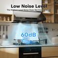 thumbnail image 5 of BRANO Under Cabinet Range Hood, 36 Inch, 1200 CFM DC Motor, 6-Speed Ducted Vent Hood, Voice/Gesture/Touch Control, Stainless Steel with PVD Titanium-Plated Finish, 8-Inch Round Duct, 5 of 7