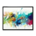 thumbnail image 2 of Designart Turquoise Story With Touches Of Yellow And Red FLOAT FRAME WALL ART, 2 of 4