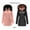 247#Pink, variant on Ftwytp Women's Warm Winter Coat Snow Ski Jacket Fleece Lined Military Jacket Women Faux Fur Hooded Coat Puffer Down Jacket