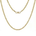 thumbnail image 2 of 14k Yellow Gold Solid Diamond Cut Rope Chain Necklace 16" 2.5mm - 16", 2 of 6