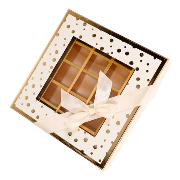 YSNOOWE 1Pack Cardboard present Box Suitable for Chocolates Gifting on Anniversary 8.1X8.1X1.6In