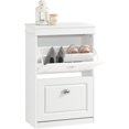 thumbnail image 1 of SoBuy Shoe Cabinet with 2 Flip Drawers,Shoe Rack,Shoe Storage Cupboard Organizer Unit,White,FSR78-W, 1 of 8