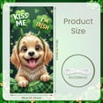 thumbnail image 2 of Green Theme St. Patrick's Day Banner Shamrock Design Display Cute Puppy Golden Stars Shamrock Backdrop for St. Patrick's Day Party Festival Pet Celebration, 2 of 9