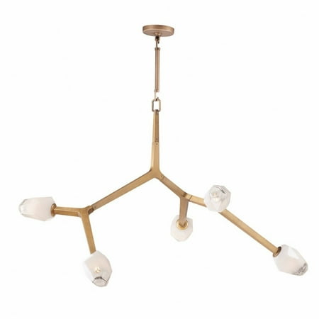 

ET2 Lighting - Blossom - 43.25 Inch 20W 5 LED Pendant-Natural Aged Brass Finish