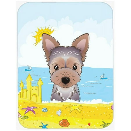 

Yorkie Puppy Summer Beach Glass Cutting Board Large