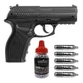 thumbnail image 1 of Pistola Bbs Calibre 4.5mm 480fps 1500 Municiones Tanques Co2 negro Estandar, 1 of 5