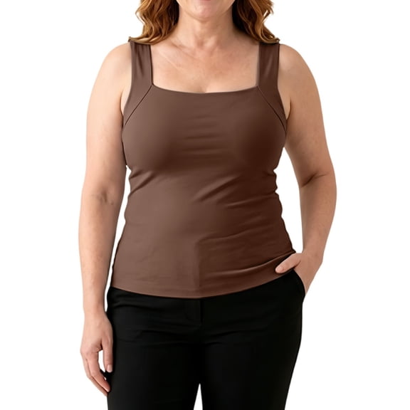 Womens Built in Bra Tank Tops Wide Strap Workout Crop Tops Padded Casual Athletic Camisole Soft Lightweight Breathable Yoga Activewear Daily Travel Outfits