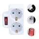 thumbnail image 5 of EeaseMX Enchufe europeo de conversión de 1 a 2 vías, 16 A, 250 V, adaptador de corriente de 2 clavijas con encendido/apagado, para uso doméstico y de viaje (enchufe UE), 5 of 8