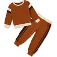 thumbnail image 2 of SANMIO Toddler Girl Clothes Fall Winter Outfits Cute Color Block Long Sleeved Pullover Sweatshirt + Sweatpants 2 Pcs Casual Sweatsuits Sets, 2 of 8