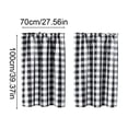 thumbnail image 2 of Tunhigl Plaid Printed 2-Piece Curtain Set, Light Filtering Window Curtains For Bedroom Kitchen Cafe, 2 of 5