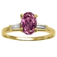 thumbnail image 2 of Tommaso Design� Oval 7x5 mm Genuine Pink Tourmaline Engagement Ring, 2 of 9