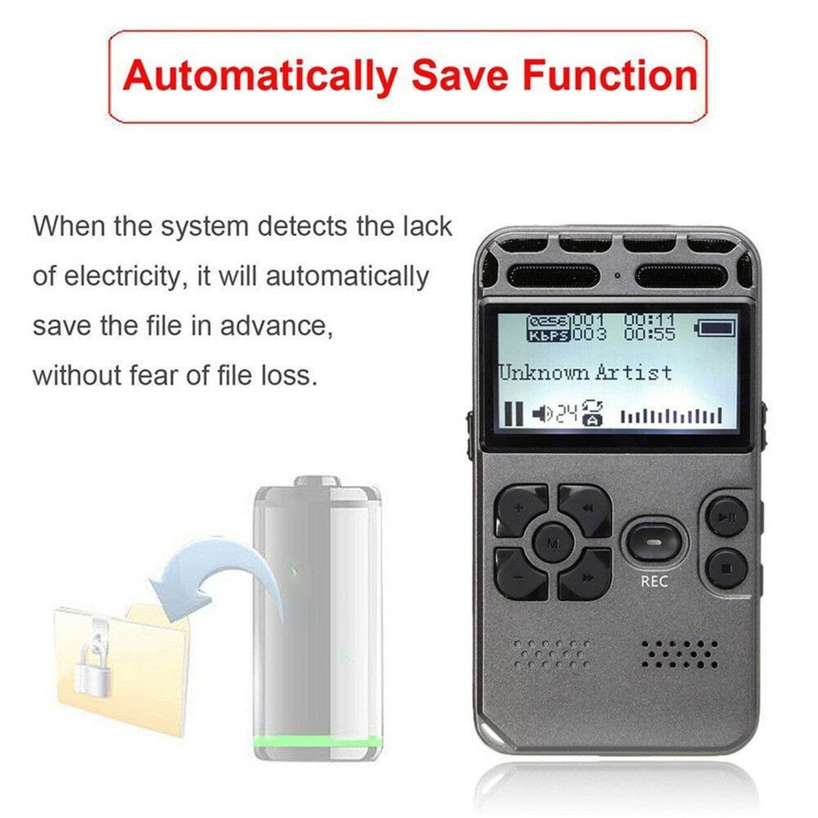 SK502 Digital Voice Recorder Noise Cancelling 8G Recording Pen for Meeting Continuous Recording with Long Recording Time