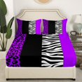 thumbnail image 3 of Erosebridal Zebra Print Full Sheet Sets, Wildlife Animal Bedding Full Size, Leopard Decor, 4 Pieces, 3 of 7