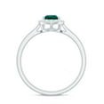 thumbnail image 2 of Rosec Jewels Lab Grown Emerald Teardrop Engagement Ring with Halo - Pear Shape Emerald Diamond Ring - AAAA Quality Certified, 14K White Gold, US 5.00, 2 of 9