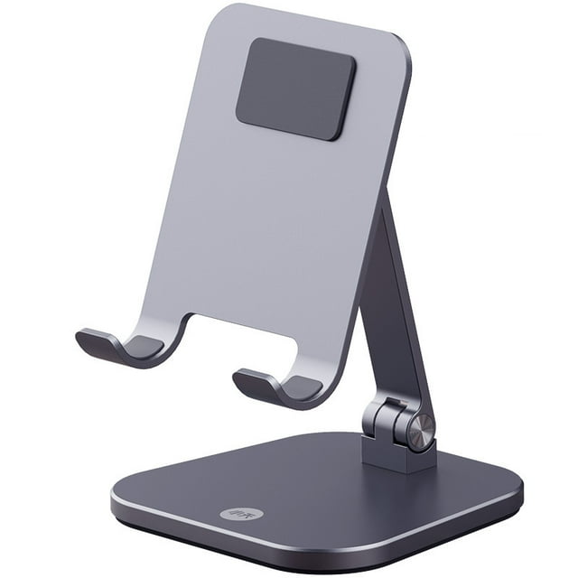 Support de Tablette de Bureau Réglable Support de Tablette Pliable Support de Téléphone en Aluminium Compatible avec iPhone 14 Pro Max iPad Pro 12.9 iPad Air 2022 iPad Mini Galaxy Tab S22 MediaPad (Gris)