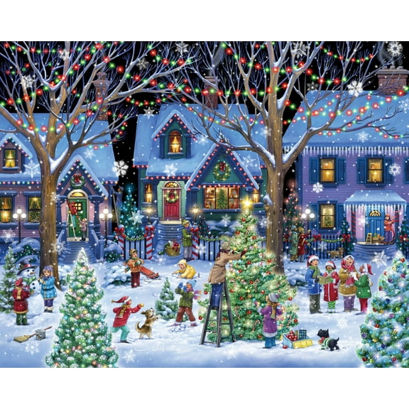 Vermont Christmas Company 500-Piece Christmas Eve Cardboard Jigsaw Puzzle
