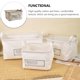 thumbnail image 5 of 1 cesta plegable de lino para guardar juguetes para niños (beige), 5 of 7
