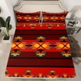 thumbnail image 2 of Feelyou Tribal Aztec Women Queen Sheet Sets, Western Bohemian Theme Bed Set, 4pcs, 2 of 7
