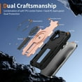 thumbnail image 4 of for iPhone 16 Phone Case, [Built-in Strong Magnet] [Built-in Invisible Stand] [Heavy Duty Drop Protection] Shockproof Rugged Protective Magnetic Cover, for iPhone 16, Rosegold, 4 of 7