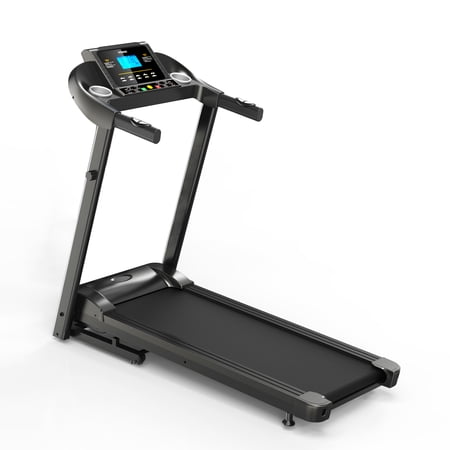 SUGIFT Skonyon Smart Folding Exercise Treadmill with LCD Display and Pulse Monitor  Black