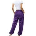 thumbnail image 3 of Baqcunre womens sweatpants Women's Baggy Cinch Bottom Sweatpants Lightweight Workout Joggers Pants with Pockets Purple,2XL, 3 of 8