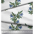 thumbnail image 3 of Soimoi Polyester Crepe Fabric Leaves & Floral Block Print Fabric by The Yard 42 Inch Wide, 3 of 3