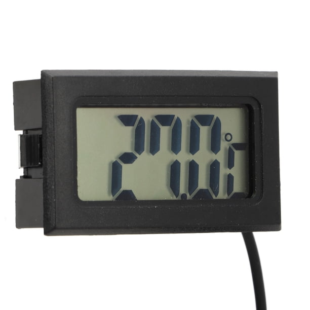 Termómetro digital integrado, LCD negro Medidor de temperatura electrónico integrado Medidor de temperatura electrónico digital Construcción robusta